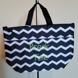 Thirty-One Thermal Tote - Black Chevron